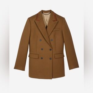 The Kooples brown wool suit blazer jacket